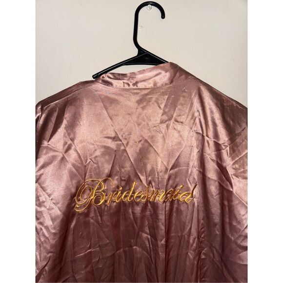 Bridesmaid Mauve Embroidered Robe- Size Large - Picture 5 of 5